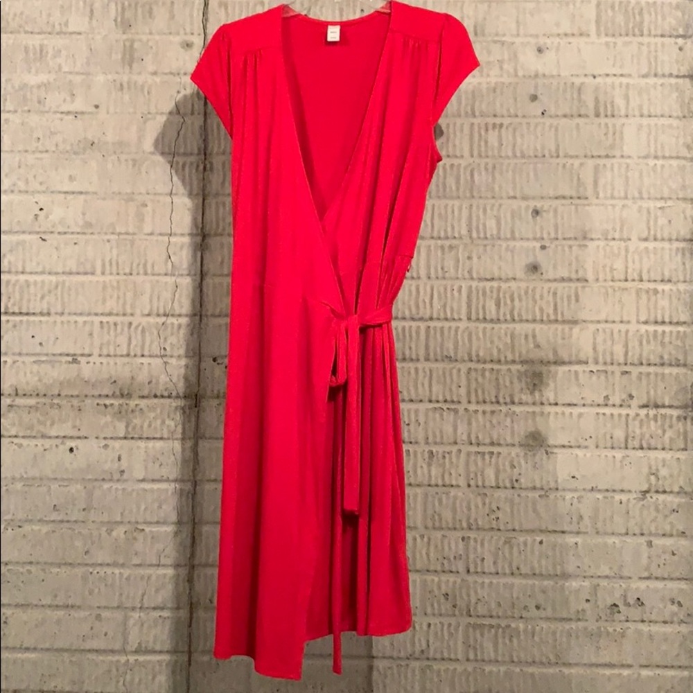 Old Navy Red Wrap Dress